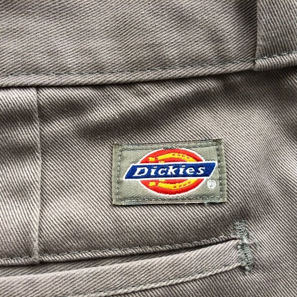 Dickies Mens Wok Pants Size 40x32 Khaki Straight Classic Flat Front Loose Relaxe - Picture 10 of 11